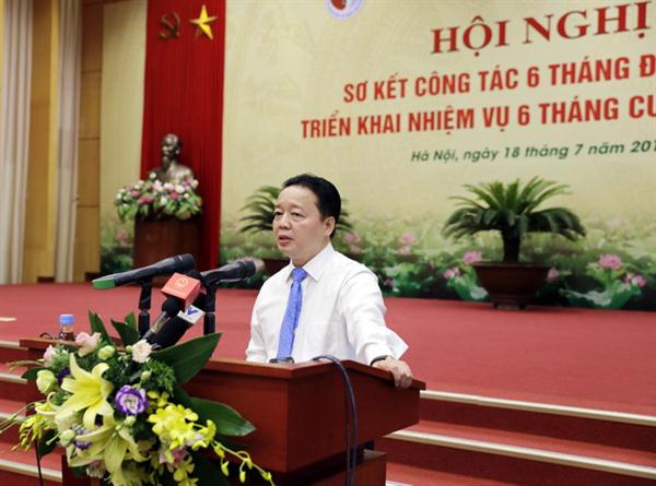 Bài phát biểu của Bộ trưởng Trần Hồng Hà tại Hội nghị Sơ kết công tác 6 tháng đầu năm và triển khai nhiệm vụ 6 tháng cuối năm 2016 của Bộ TN&MT